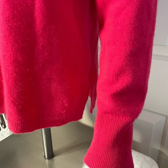 j crew 100% cashmere crew neck sweater coral pink color women size small - Picture 5 of 9